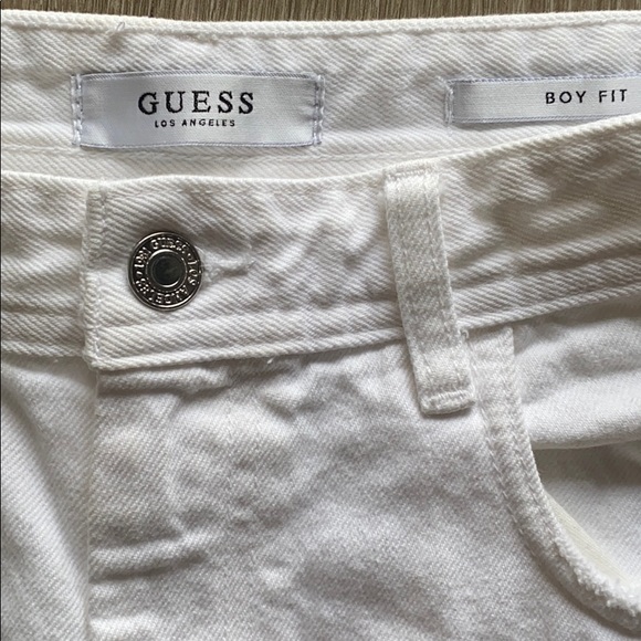 White Guess Boy Fit Distressed Jeans - Picture 2 of 5
